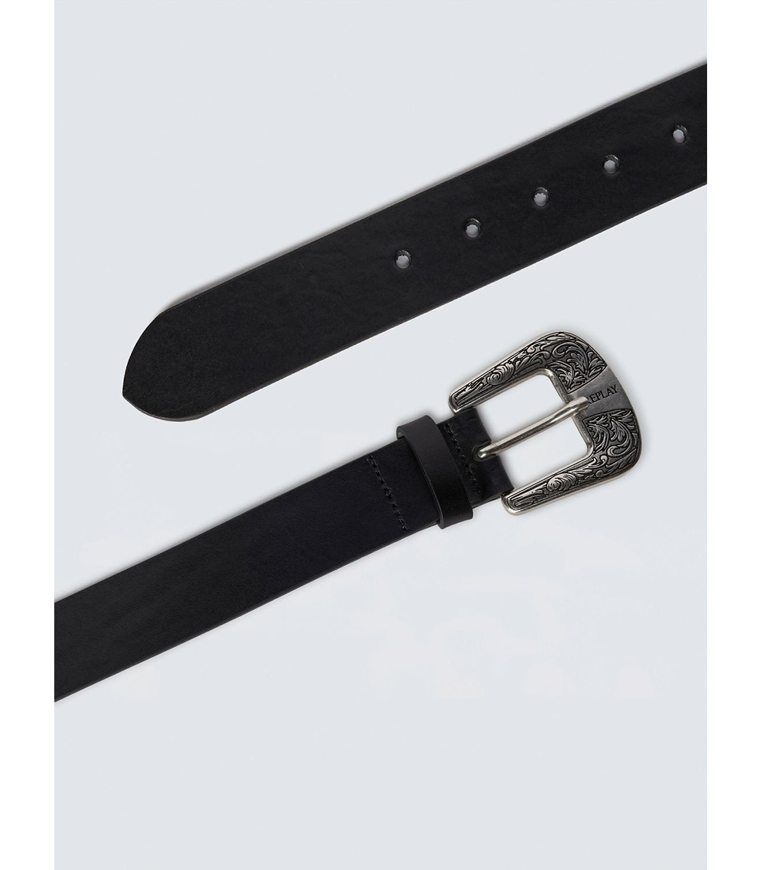 ウエスタンバックル プルアップレザーベルト 詳細画像 ブラック 2
